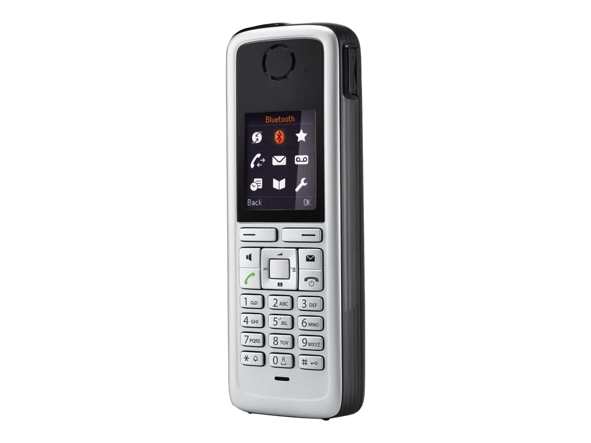 Unify OpenStage M3 - Schnurloses Erweiterungshandgerät - mit Bluetooth-Schnittstelle - DECT - Schwarz, Silber