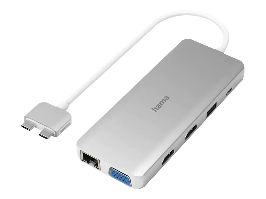 Hama - Dockingstation - USB-C 3.2 Gen 1 - VGA, HDMI - 1GbE - 100 Watt