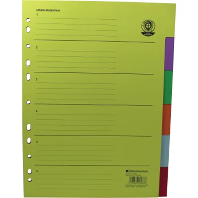 Soennecken Register 1528 blanko 22,5x29,7cm volle Höhe RC farbig Soennecken Register 1528 blanko 22,5x29,7cm volle Höhe RC farbig