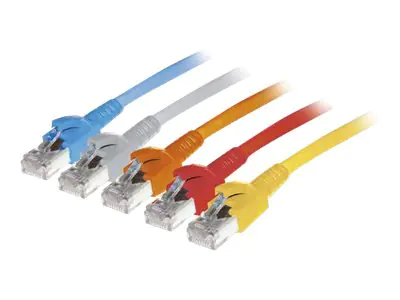 Dätwyler - Patch-Kabel - RJ-45 (M) zu RJ-45 (M) - 2.5 m - SFTP, PiMF - CAT 6a - geschirmt, halogenfrei, ohne Haken - Grau