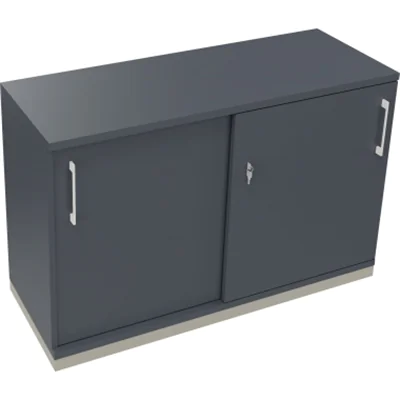 Schiebetürenschrank 2OH B1200xT442xH781mm si/Lavagrau Schiebetürenschrank 2OH B1200xT442xH781mm si/Lavagrau