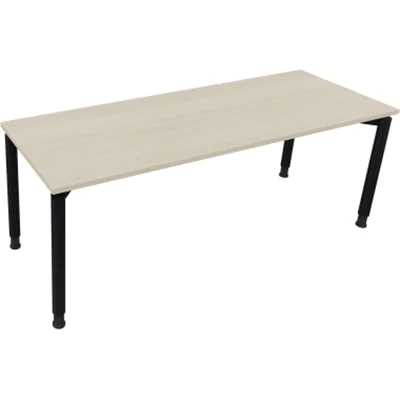 Schreibtisch Vierfuß Quadratrohr B2000xT700xH680-820 an/Akazie hell