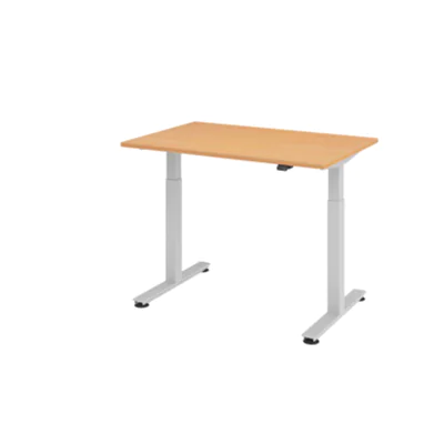 Hammerbacher elektrisch höhenverstellbarer Schreibtisch VXMST12/6/S buche