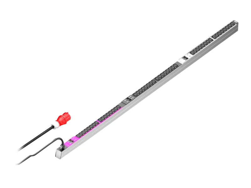 Rittal PDU Basic - Stromverteilungseinheit (Rack - einbaufähig) - Wechselstrom 400 V - 22 kW - 3 Phasen - Ausgangsanschlüsse: 48 (48 x IEC 60320 C13) - 0U - 3 m Schnur - für TS IT; VX IT