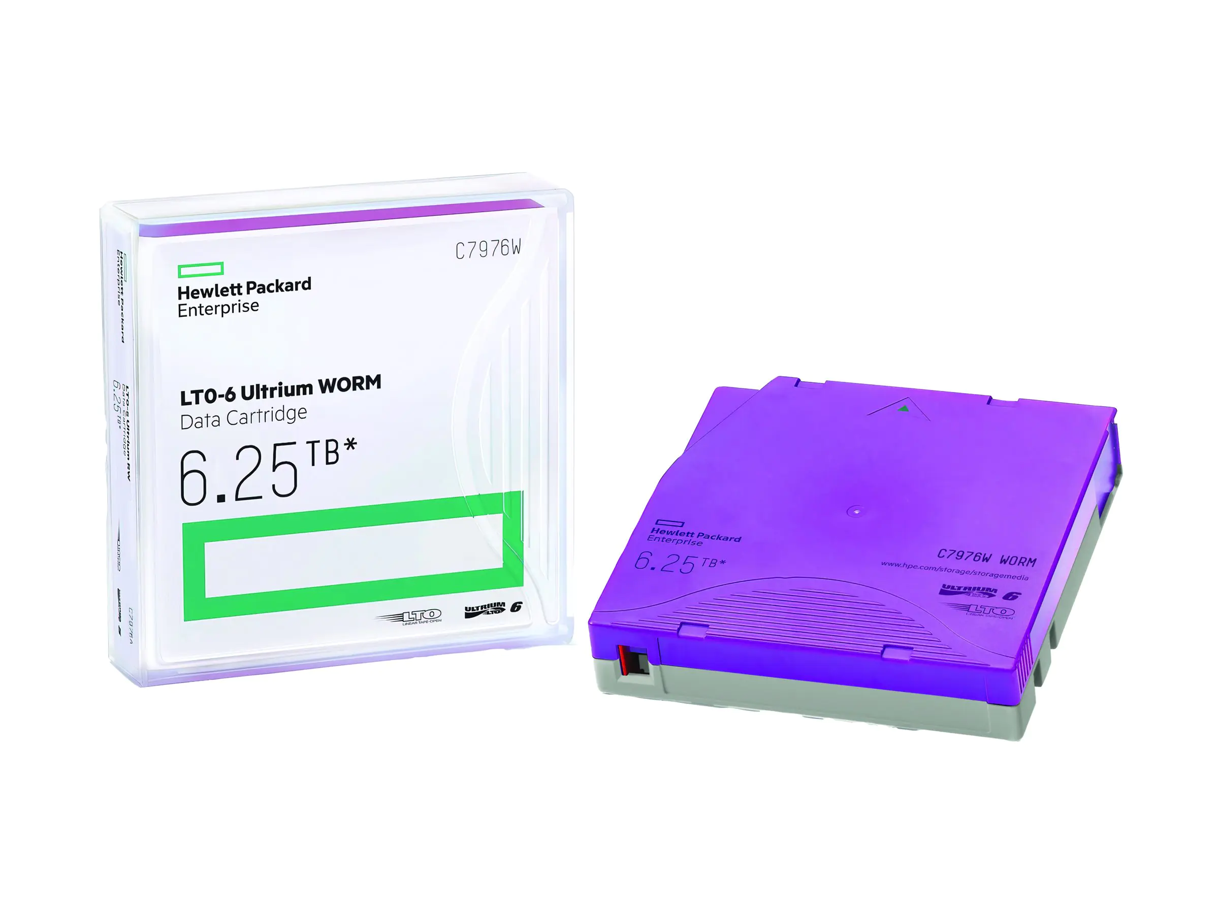 HPE - LTO Ultrium WORM 6 - 2.5 TB / 6.25 TB - Beschriftungsetiketten - lila - für StorageWorks SAS Rack-Mount Kit