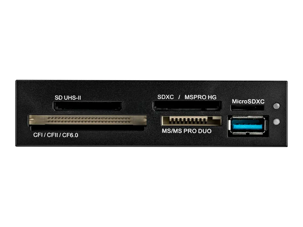 StarTech USB 3.0 interner Kartenleser mit UHS-II Unterstützung - SecureDigital/Micro SD/MemoryStick/CF Kartenlesegerät - Kartenleser - 8,9 cm (3,5 Zoll) (CF I, CF II, MS, MS PRO, MMC, SD, MS Duo, MS PRO Duo, miniSD, microSD, SDHC, MS Micro, microSDHC, SDX