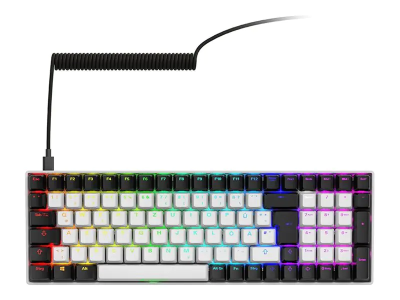 Sharkoon SKILLER SGK50 S2 - Tastatur - 96% - Hintergrundbeleuchtung - USB - QWERTZ - Deutsch - Tastenschalter: Gateron Yellow (Hot-swappable) 4044951040858