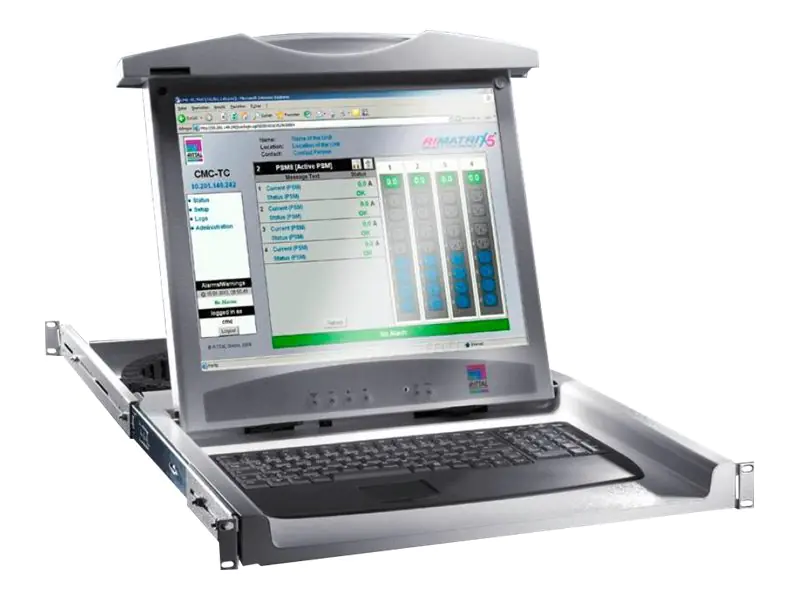 Rittal Monitor/Keyboard Unit - KVM-Konsole - PS/2 , USB - Englisch - US - 43.2 cm (17")