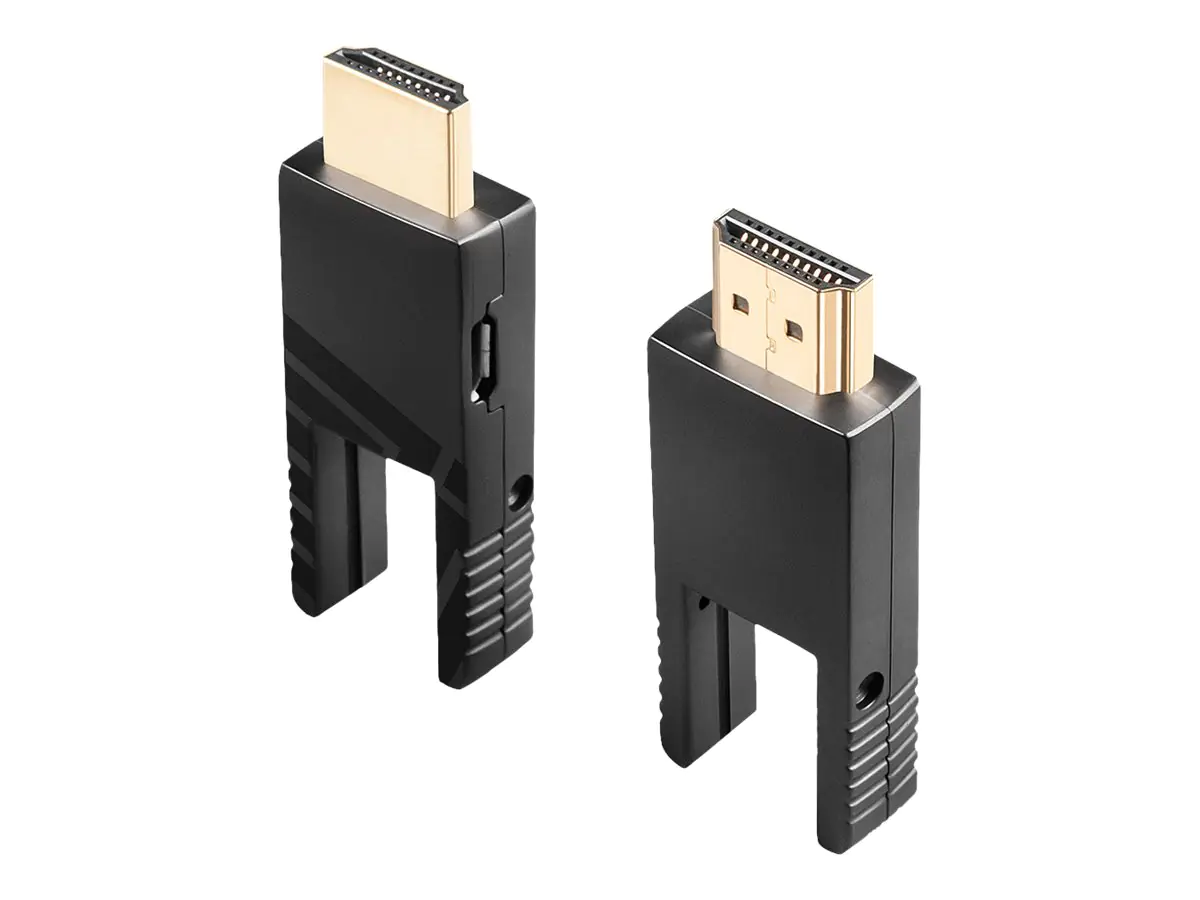Lindy - Kit HDMI-Kabel mit Ethernet - 19 pin micro HDMI Type D männlich zu 19 pin micro HDMI Type D männlich - 30 m - Hybrid Kupfer/Kohlefaser - Schwarz - 4K Unterstützung