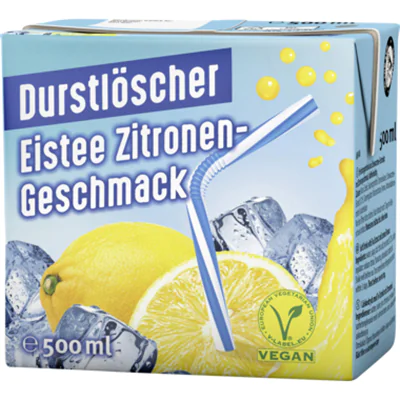 Durstlöscher Softdrink Eistee Zitrone 12 x 0,5 l/Pack. Durstlöscher Softdrink Eistee Zitrone 12 x 0,5 l/Pack.
