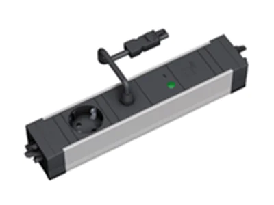 Bachmann 906.005 - 1 AC-Ausgänge - Schwarz - Silber - Aluminium - 263 mm - 1 Stück(e)