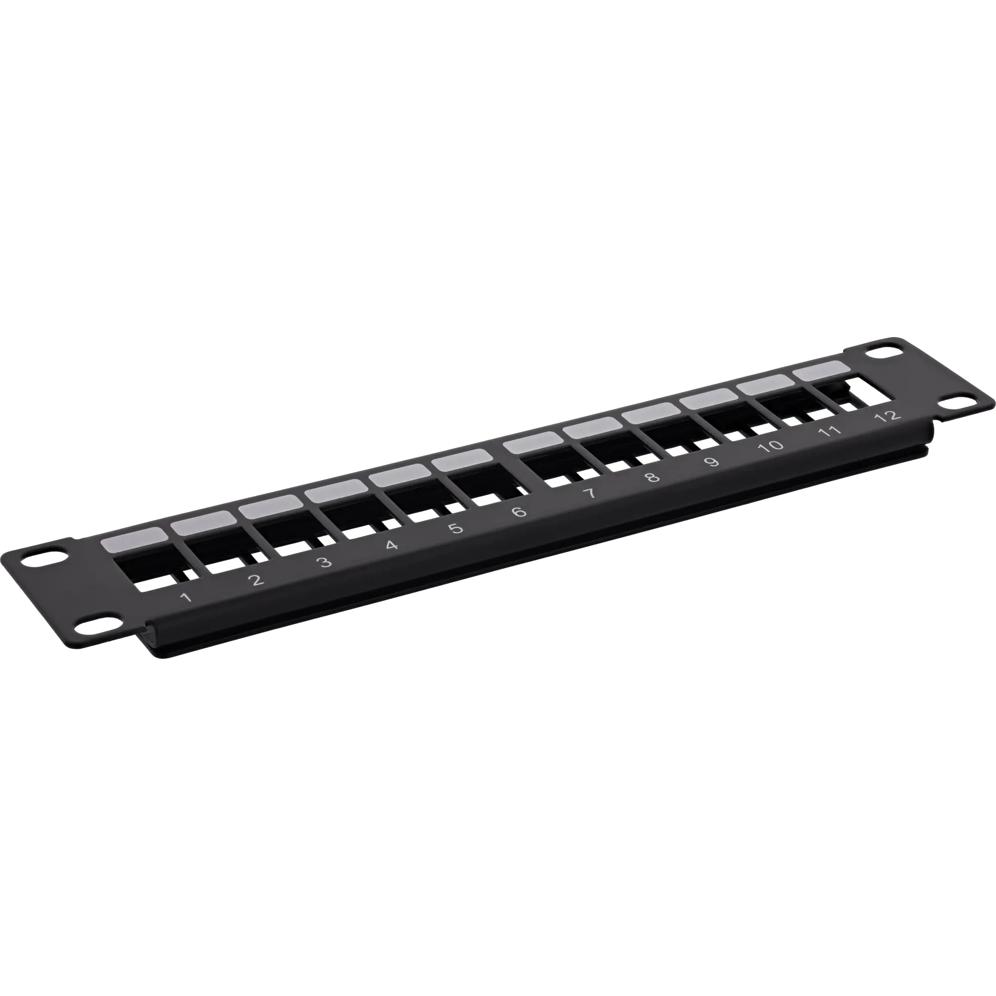 InLine 10" Leerpanel 12-fach - für Keystone Module - 1HE - schwarz