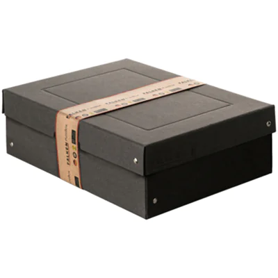 Falken Aufbewahrungsbox PureBox Black 24 x 10 x 32 cm (B x H x T) DIN A4 Pappe schwarz