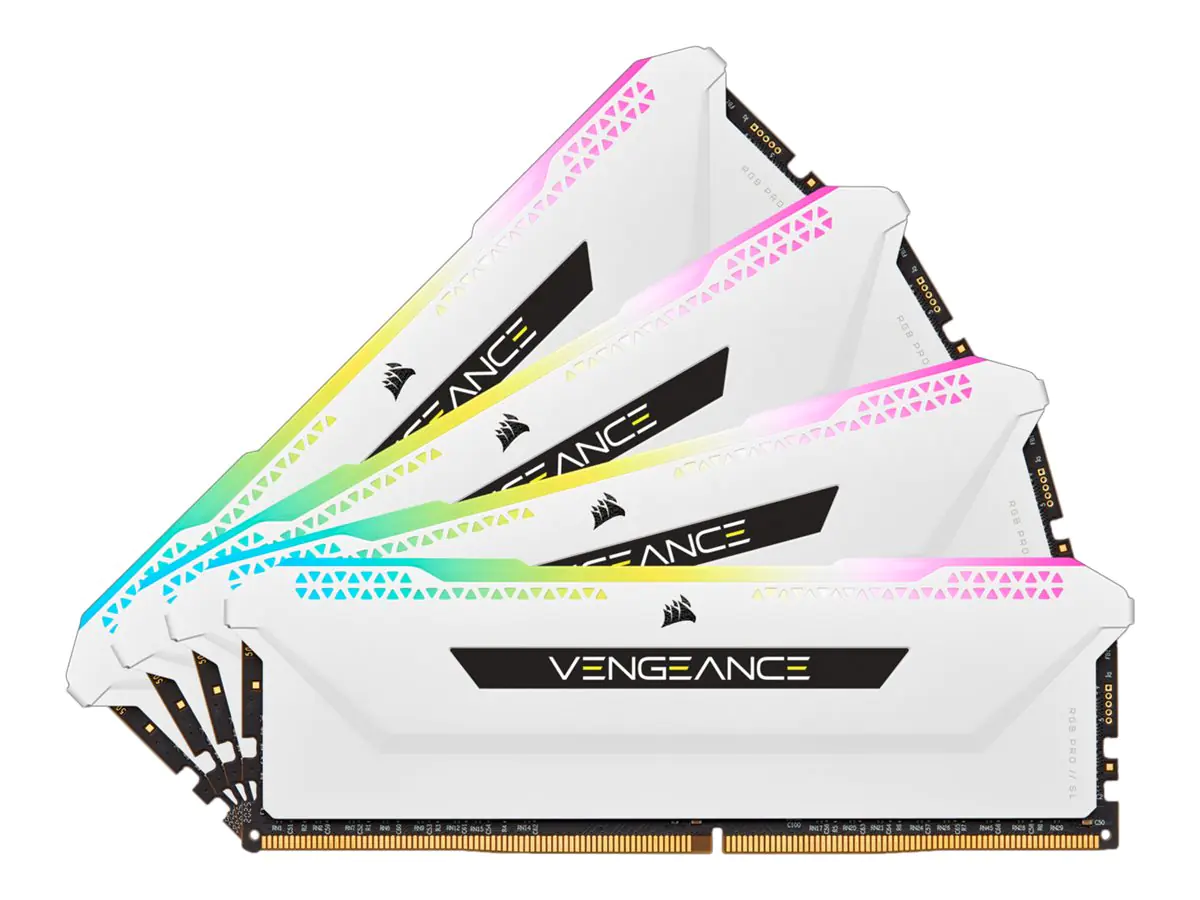 CORSAIR Vengeance RGB PRO SL - DDR4 - Kit - 32 GB: 4 x 8 GB - DIMM 288-PIN - 3600 MHz / PC4-28800 - CL18 - 1.35 V - ungepuffert - non-ECC - weiß