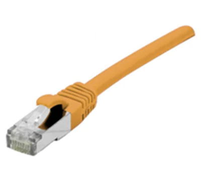 Dexlan - Patch-Kabel - RJ-45 (M) zu RJ-45 (M) - 2 m - S/FTP - CAT 6a - halogenfrei, ohne Haken - orange