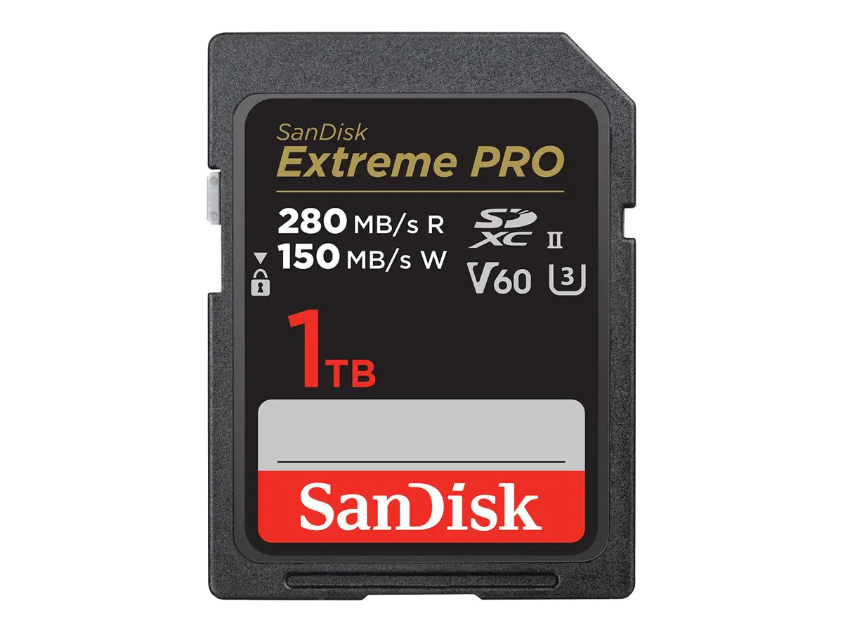 SanDisk Extreme Pro - Flash-Speicherkarte - 1 TB - Video Class V60 / UHS-II U3 / Class10 - SDXC UHS-II SanDisk Extreme Pro - Flash-Speicherkarte - 1 TB - Video Class V60 / UHS-II U3 / Class10 - SDXC UHS-II