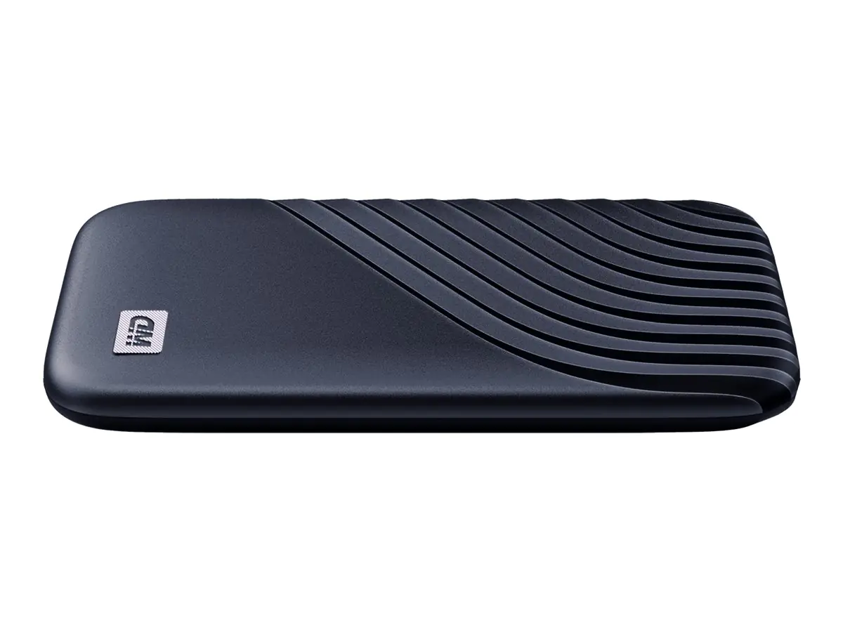 WD My Passport SSD WDBAGF0010BBL - SSD - verschlüsselt - 1 TB - extern (tragbar) - USB 3.2 Gen 2 (USB-C Steckverbinder) - 256-Bit-AES - Mitternachtsblau