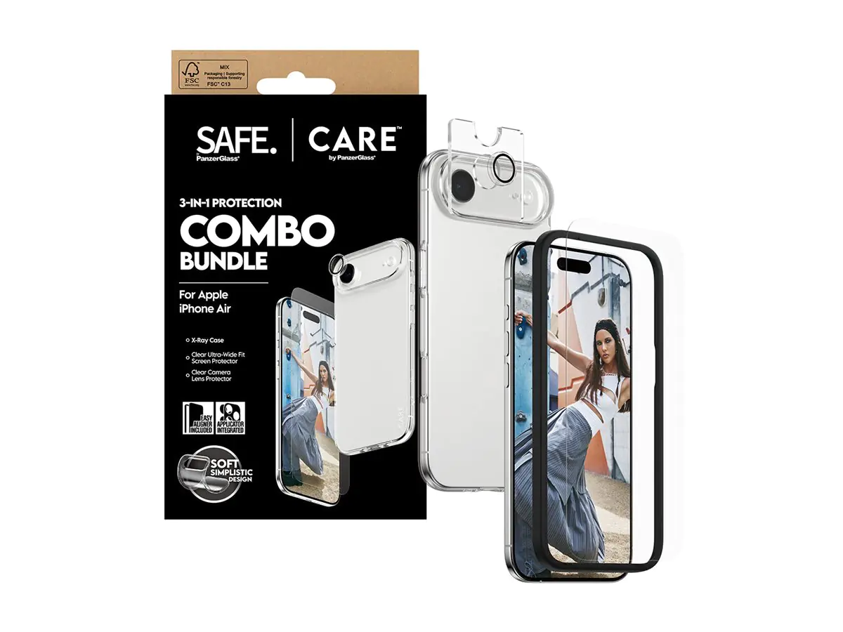PanzerGlass SAFE CARE by 3-in-1 Fashionable Combo Bundle iPhone Air