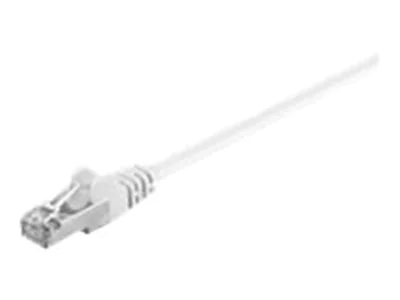goobay - Netzwerkkabel - RJ-45 (M) bis RJ-45 (M) - 15 m - Foiled Unshielded Twisted Pair (F/UTP) - CAT 5e - geformt - weiß