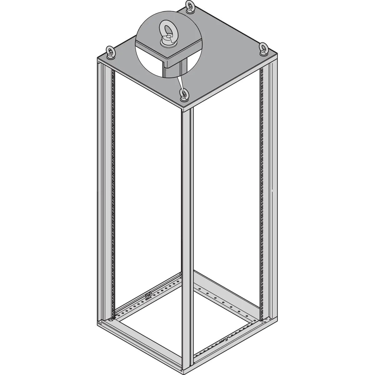 SCHROFF LIFT.EYES FLAT TOP COVER 4PC