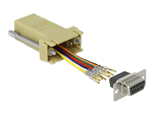 Delock Adapter Sub-D 9 pin female to RJ45 female Assembly Kit - Serieller Adapter - DB-9 (W) schraubbar zu RJ-45 (W) - Grau
