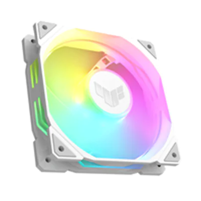 ASUS TUF Gaming TR120 ARGB - Gehäuselüfter-Kit - Reverse-Lüfterblätter - 120 mm - weiß (Packung mit 3) 90DA00D3-B09020