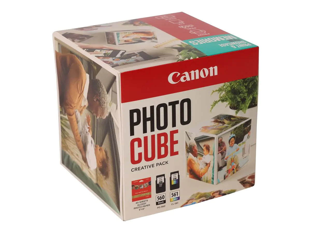 Canon Photo Cube Creative Pack - 2er-Pack - Schwarz, Farbe (Cyan, Magenta, Gelb) 3713C012