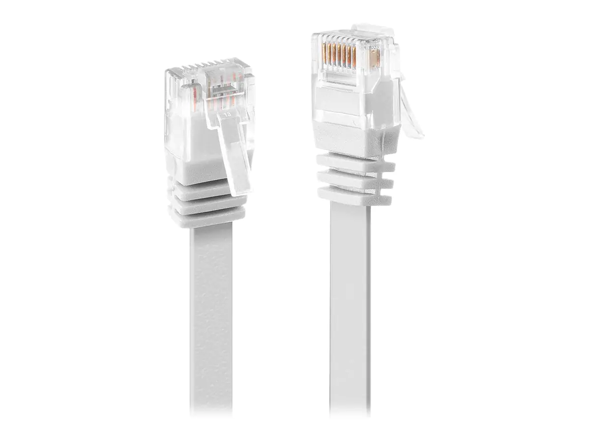 Lindy - Patch-Kabel - RJ-45 (M) zu RJ-45 (M) - 30 cm - UTP - CAT 6 - geformt, flach - weiß