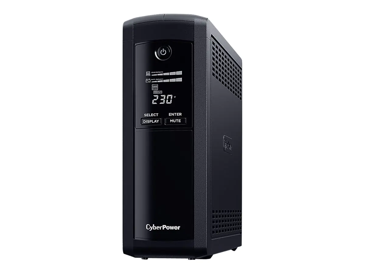 CyberPower Value Pro VP1200ELCD - USV - Wechselstrom 230 V - 720 Watt - 1200 VA - 1-phasig - 7.2 Ah - RS-232, USB - Ausgangsanschlüsse: 4 - Schwarz