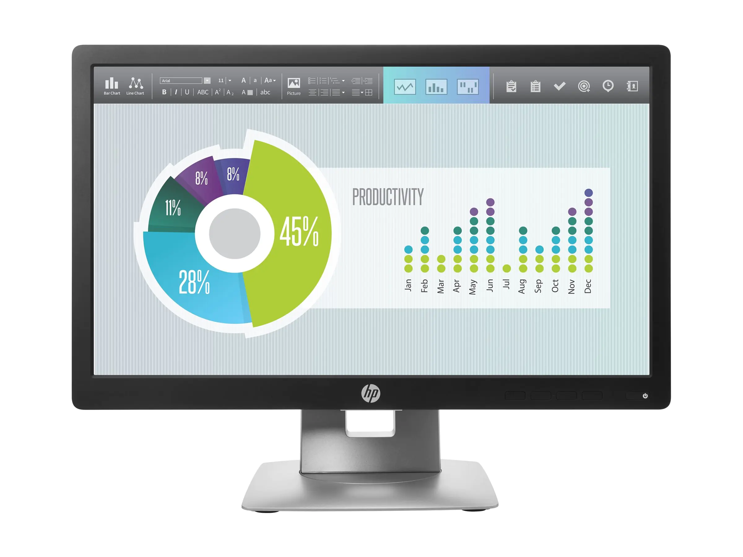 Schwarz EliteDisplay HP 20 Zoll TFT-Monitor E202