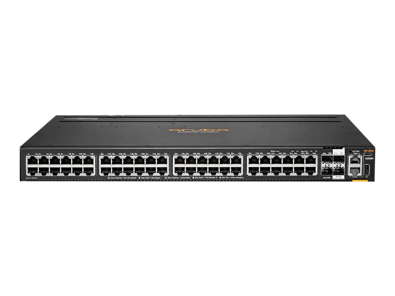 HPE Aruba 6200M 48G 4SFP+ TAA Switch - Switch - max. Stapelentfernung 10 km - L3 - managed - 48 x 10/100/1000 + 4 x 1 Gigabit / 10 Gigabit SFP+ (Uplink / Stacking) R8V10A
