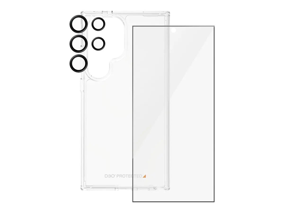 PanzerGlass 3-in-1 Schutzpacket - hintere Abdeckung für Mobiltelefon