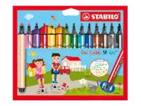 STABILO® Fasermaler Trio® Scribbi 1,5-2mm farbig sortiert auswaschbar 14 St./Pack.