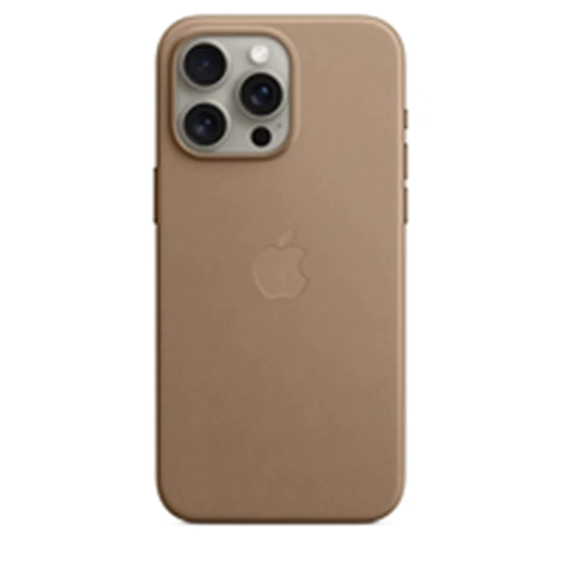 Apple - Hintere Abdeckung für Mobiltelefon - kompatibel mit MagSafe - FineWoven - Taupe - für iPhone 15 Pro Max