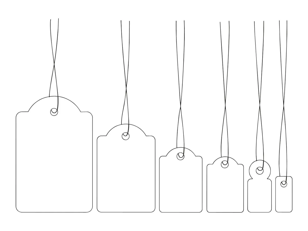 HERMA Hängeetikett 6915 25x38mm roter Faden weiß 1.000 St./Pack.