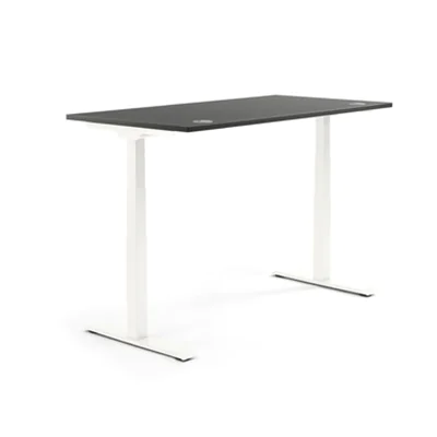 Schreibtisch FLEX MODUL Maße: 1.200 x 605-1.255 x 800 mm (B x H x T) Spanplatte, melaminharzbeschichtet anthrazit