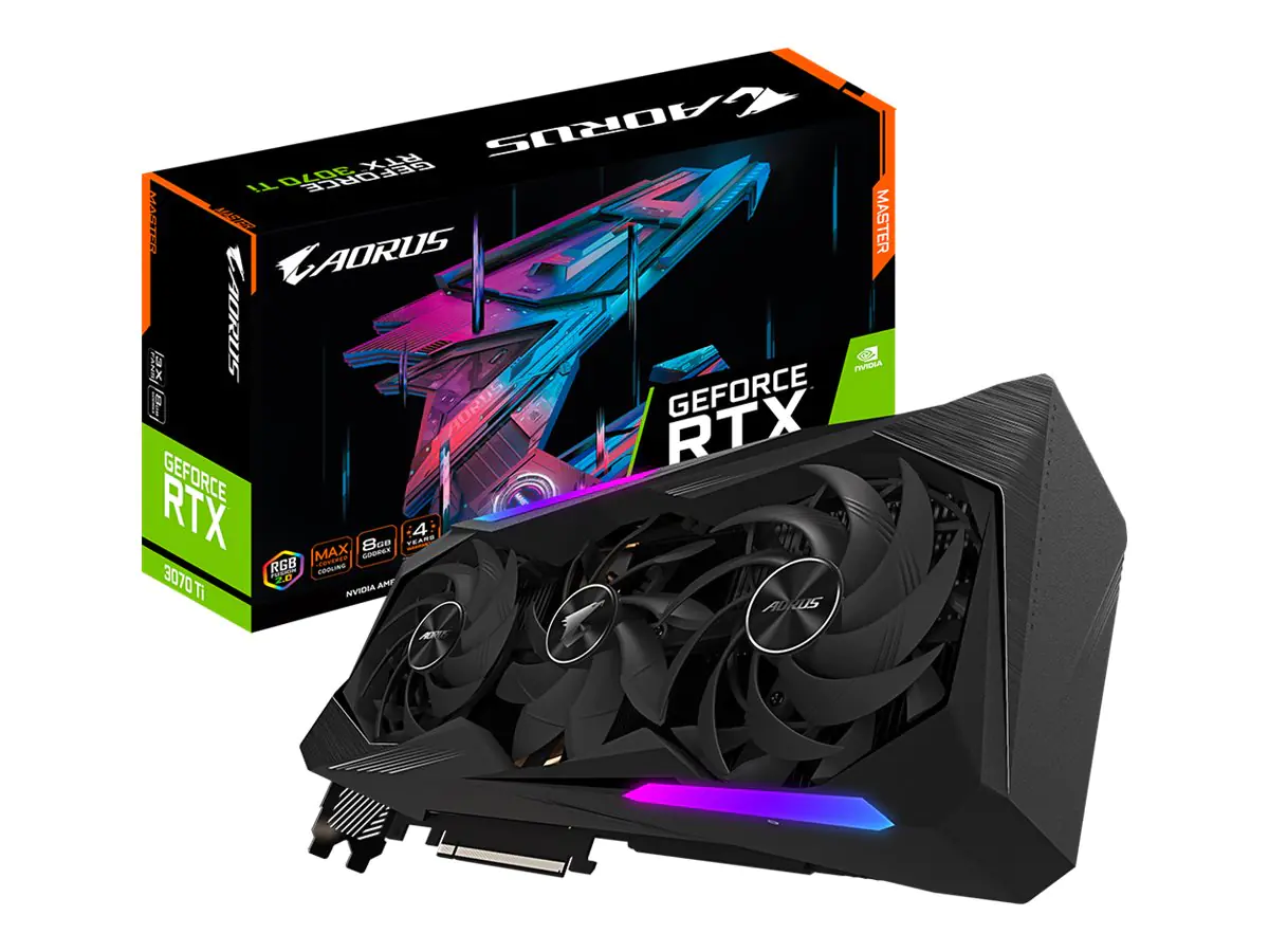 Gigabyte AORUS GeForce RTX 3070 Ti MASTER 8G - Grafikkarten - GF RTX 3070 Ti - 8 GB GDDR6X - PCIe 4.0 x16 - 3 x DisplayPort, 3 x HDMI