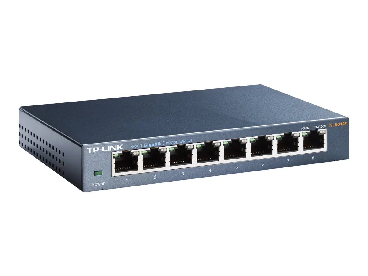 TP-LINK TL-SG108 - V3 - Switch - unmanaged - 8 x 10/100/1000 TL-SG108 V3