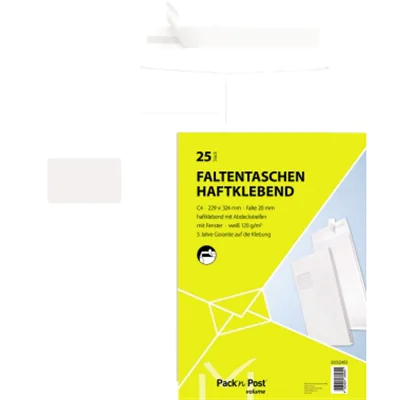 MAILmedia Faltentasche 30002483 C4 125g mF hk weiß 25St. MAILmedia Faltentasche 30002483 C4 125g mF hk weiß 25St.