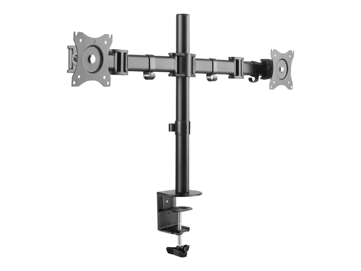 Neomounts NM-D135D - Befestigungskit - Voll beweglich - für 2 LCD-Displays - Schwarz - Bildschirmgröße: 25.4-68.6 cm (10"-27") - Klemmmontage, Tülle, Tischmontage