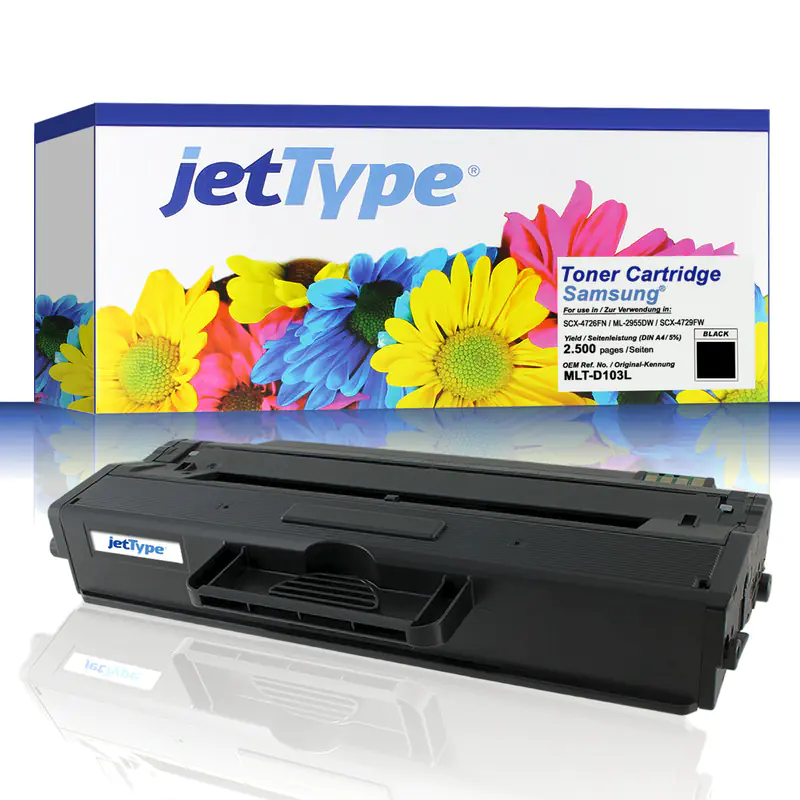 jetType Toner kompatibel zu Samsung MLT-D103L/ELS Schwarz 2.900 Seiten