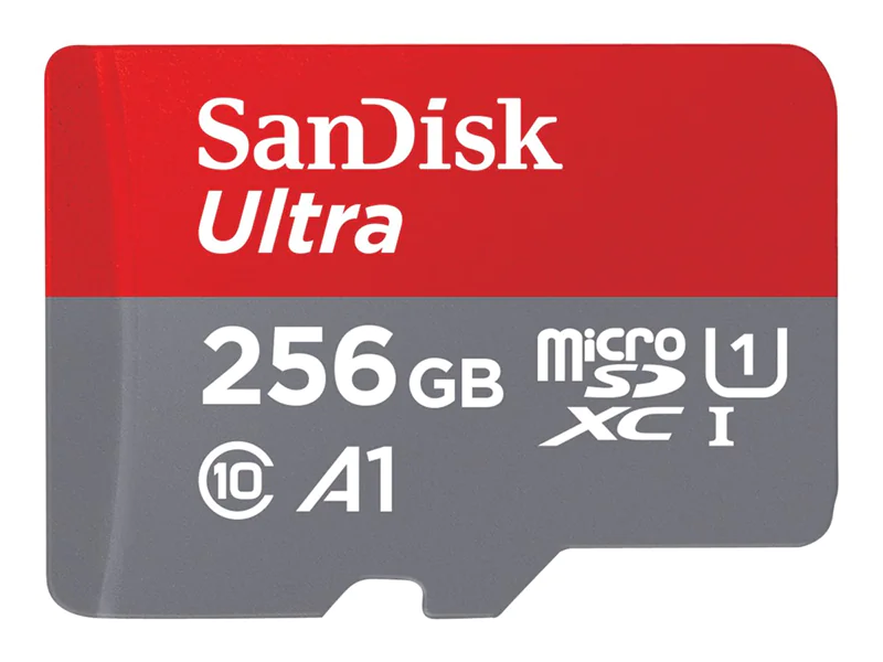 SanDisk Ultra - Flash-Speicherkarte (microSDXC-an-SD-Adapter inbegriffen) - 256 GB - A1 / UHS-I U1 / Class10 - microSDXC UHS-I