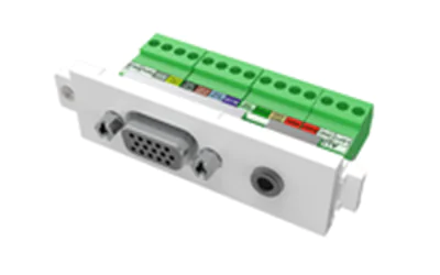 VISION TechConnect 3 VGA+3.5mm module - Modulares Faceplate-Snap-In - HD-15, Mini-Phone Stereo 3,5 mm VISION TechConnect 3 VGA+3.5mm module - Modulares Faceplate-Snap-In - HD-15, Mini-Phone Stereo 3,5 mm