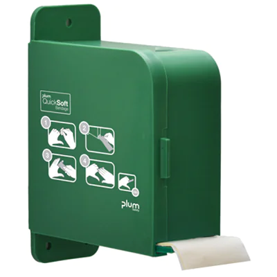 PLUM Bandagenspender QuickSoft 5,9 x 17 x 12,9 cm (B x H x T) gefüllt Kunststoff grün PLUM Bandagenspender QuickSoft 5,9 x 17 x 12,9 cm (B x H x T) gefüllt Kunststoff grün