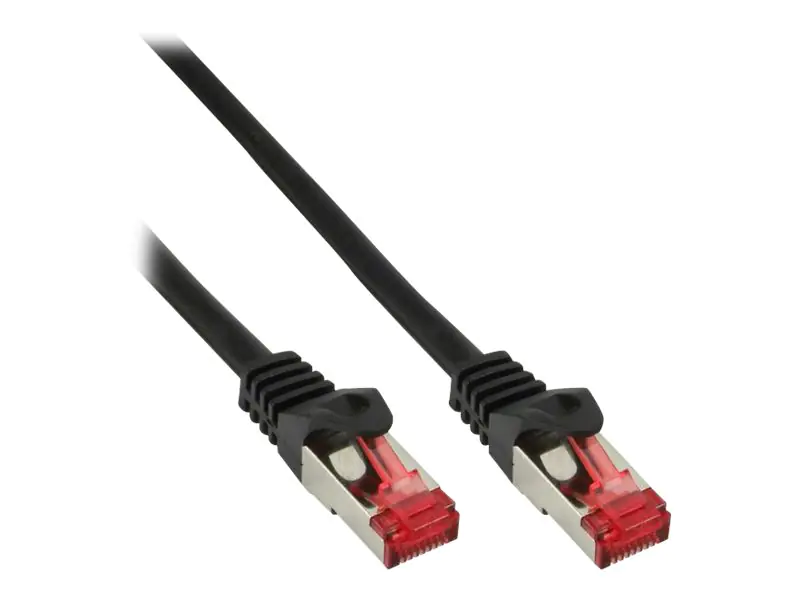 InLine - Patch-Kabel - RJ-45 (M) bis RJ-45 (M) - 10 m - SFTP, PiMF - CAT 6 - geschirmt, geformt - Schwarz