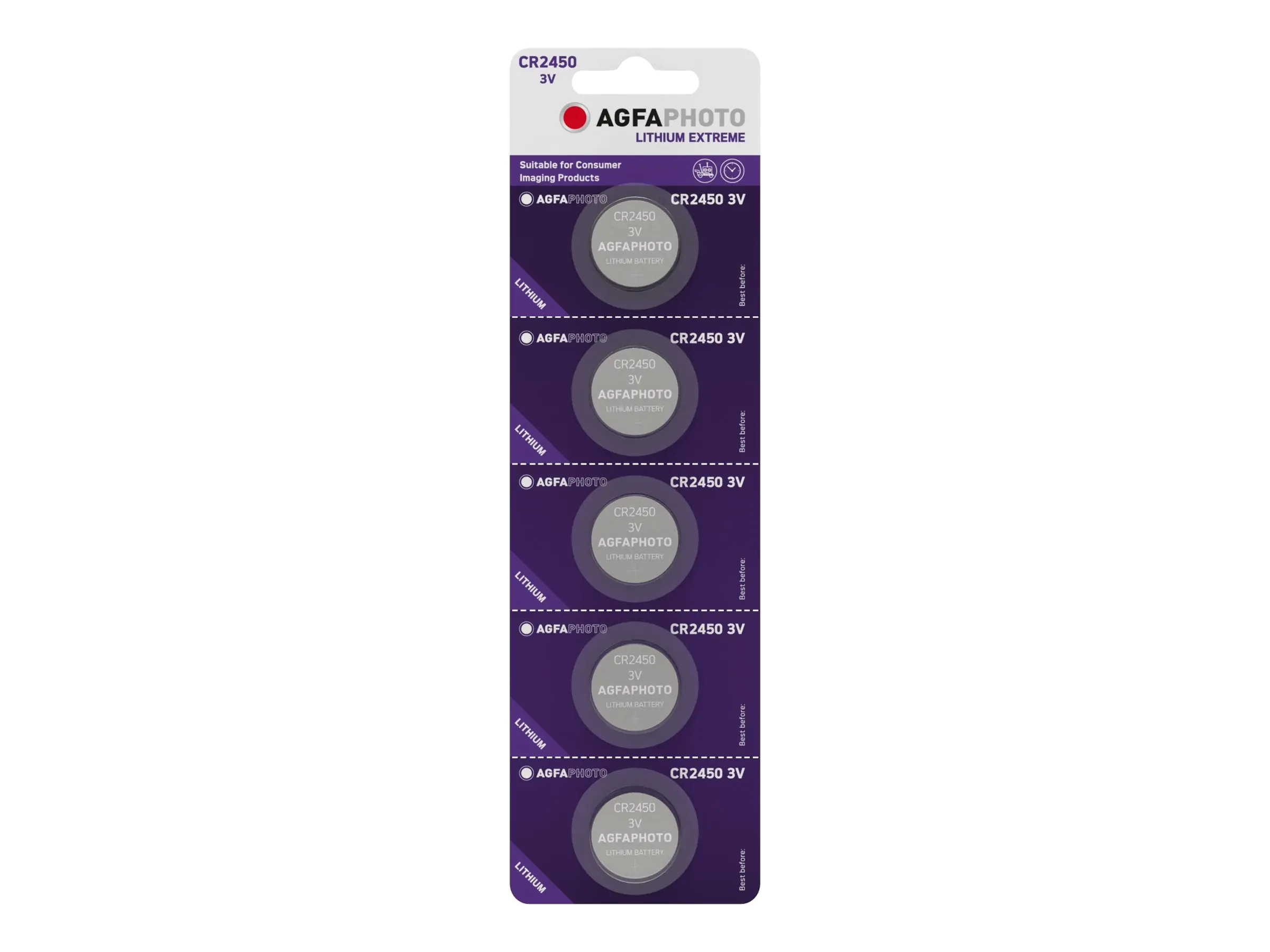 AgfaPhoto Batterie CR2450 - Li (Packung mit 150-803258