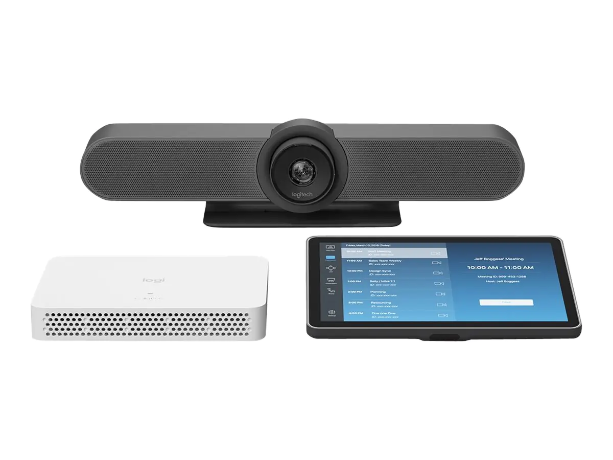 Logitech RoomMate + MeetUp + Tap IP - Kit für Videokonferenzen (Logitech Tap IP, Logitech MeetUp) - Certified for Zoom Rooms, Zertifiziert für Microsoft Teams, RingCentral Certified