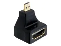 Delock - HDMI-Adapter - 19 pin micro HDMI Type D männlich zu HDMI weiblich - 90° Stecker
