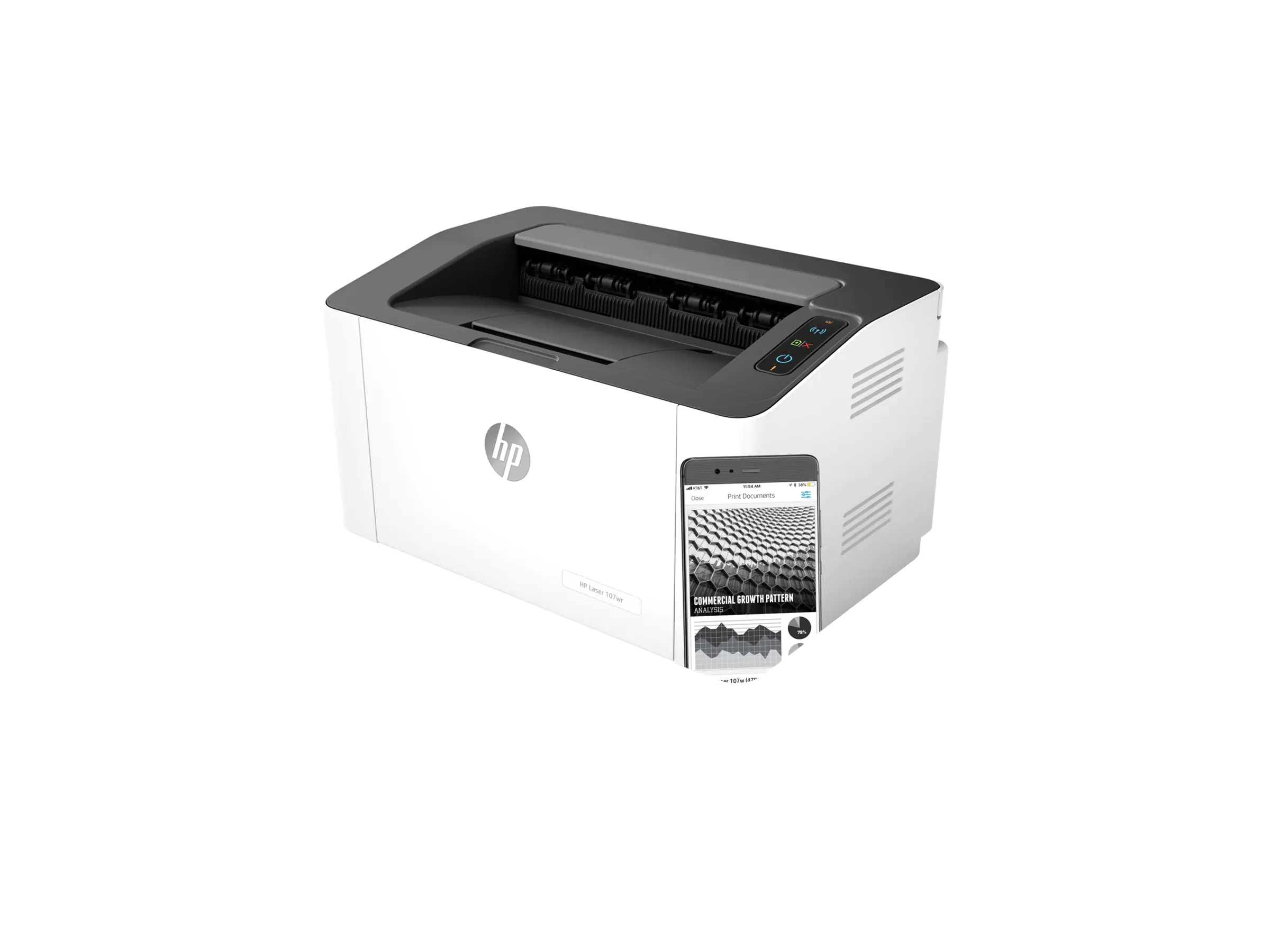 HP Laser 107a - Drucker - s/w - Laser - A4/Legal - 1200 x 1200 dpi - bis zu 20 Seiten/Min. - Kapazität: 150 Blätter - USB 2.0