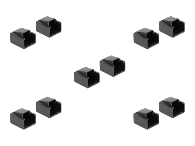 Delock Dust Cover for RJ45 - Schutzumschlag - Schwarz (Packung mit 10)